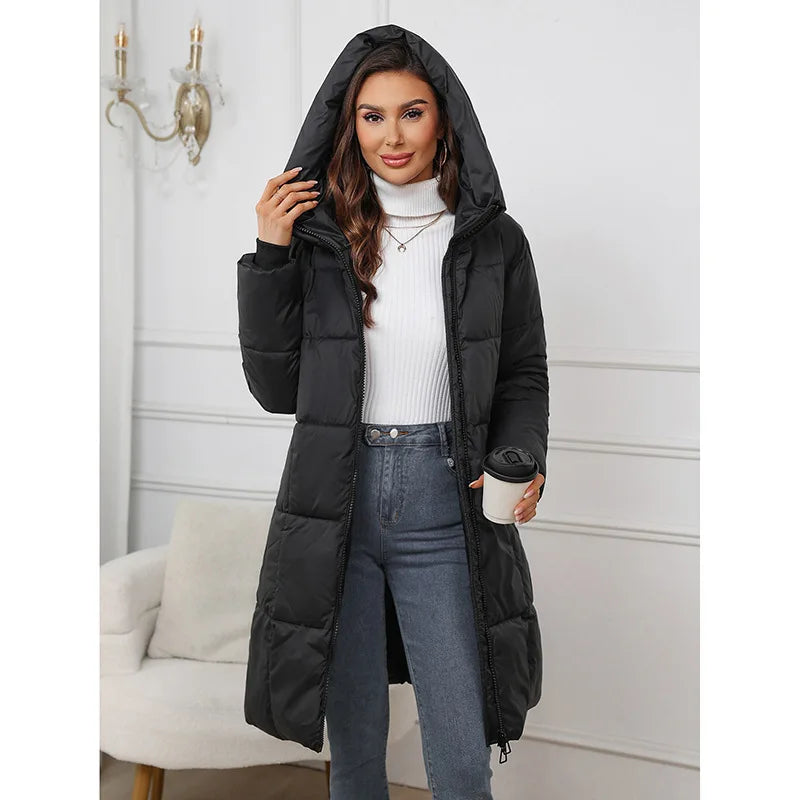Long Puffer Winter Coat – Women’s